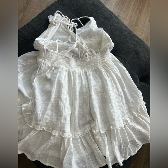 Musette Off White Halter Mini Sundress for Weddings - Picture 9 of 14